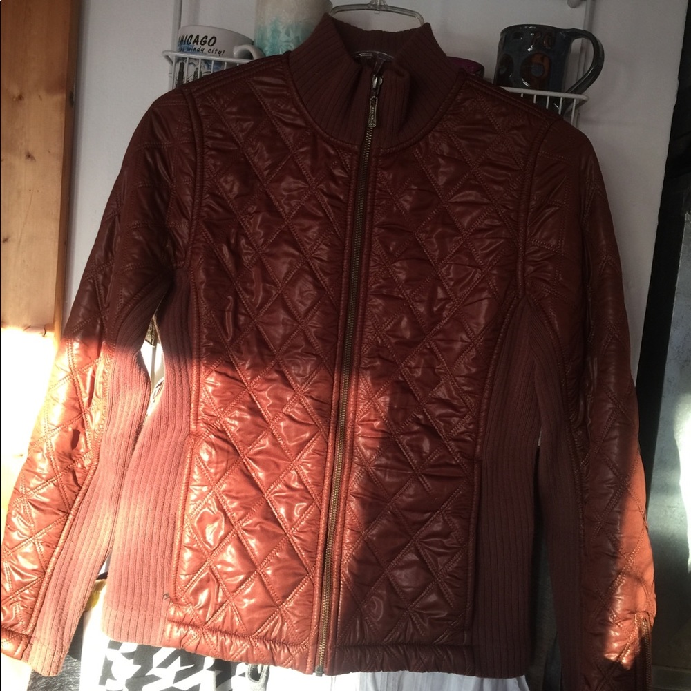 Quilted Prana jacket with fleece lining in small.